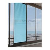 TREND STOR PERDE Mavi Plise Katlanır Cam Balkon Perdesi - Ofis Perdesi - Salon Perdesi - 101