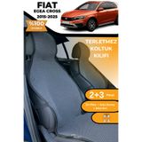 TREND Terletmez Oto Koltuk Koruyucu Kılıf %100 Pamuk 5 li Tam Set Füme Fiat Egea Cross