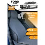 TREND Terletmez Oto Koltuk Koruyucu Kılıf %100 Pamuk 5 li Tam Set Füme Ford Focus 2 3 4 5