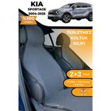 TREND Terletmez Oto Koltuk Koruyucu Kılıf %100 Pamuk 5 li Tam Set Füme Kia Sportage