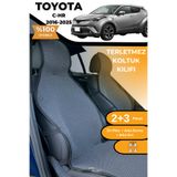TREND Terletmez Oto Koltuk Koruyucu Kılıf %100 Pamuk 5 li Tam Set Füme Toyota C-HR