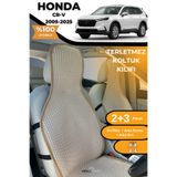 TREND Terletmez Oto Koltuk Koruyucu Kılıf %100 Pamuk 5 li Tam Set Krem Honda CR-V