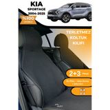 TREND Terletmez Oto Koltuk Koruyucu Kılıf %100 Pamuk 5 li Tam Set Siyah Kia Sportage