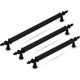 Trend Trendkulp Mat Siyah Retro Dolap Çekmece Kulpları - Alüminyum Malzeme ve Fırın Boya İşlemeli - 160 mm