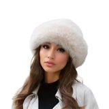 Trend, Viral Beyaz Rus Kalpak Şapka, Rus Kalpak, Tüylü Kalpak (Bej, standart)