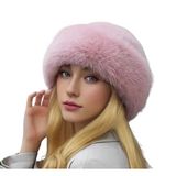 Trend, Viral Beyaz Rus Kalpak Şapka, Rus Kalpak, Tüylü Kalpak (Pembe, standart)