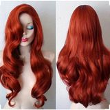 Trend Vitrin Kırmızı Miss Fortune Kızıl Dalgalı Uzun Saç Sentetik Peruk