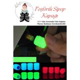 TREND Yeşil Renk 4 Adet Fosforlu Sipop Kapağı Gece Parlayan Araba Motosiklet Sibop Kapağı