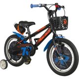 Trendbike Vento 16 Jant Siyah Neon Turuncu Mavi Erkek Çocuk Bisikleti