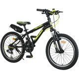 Trendbisiklet Cross Country 20’’ Çift Kat Alüminyum Jant Önden Amortisörlü, 21 Micro Shift Vites Siyah - Neon Sarı Erkek Çocuk Bisikleti
