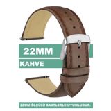 Trendburada 22mm Fossil-welder-wesse-casio-armani-omega-seiko-tissot Saat Uyumlu Deri Saat Kordonu
