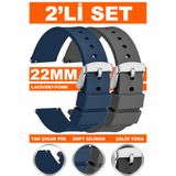 Trendburada 22mm Fossil-welder-wesse-casio-armani-omega-seiko-tissot Saat Uyumlu Silikon Saat Kordon Kayış MDL15