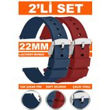 Trendburada 22mm Fossil-welder-wesse-casio-armani-omega-seiko-tissot Saat Uyumlu Silikon Saat Kordon Kayış Mdl2
