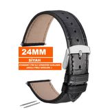 Trendburada 24mm Fossil-welder-wesse-casio-armani-omega-seiko-tissot Saat Deri Saat Kordonu Kayışı PU24