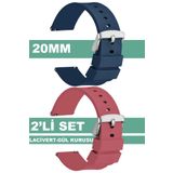 Trendburada Huawei Gt Gt2 Gt3 42mm Elegant Samsung Galaxy Watch 4 5 5 Pro 6 20mm Silikon Kordon Kayış MDL11