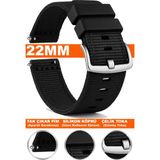 Trendburada Huawei Watch Gt Gt2 Gt3 Gt4 Gt5 Pro 46mm-Xiaomi Redmi Watch 5 Active-Lite 22mm Nato Kumaş Saat Kordonu TB1 - Soft Siyah