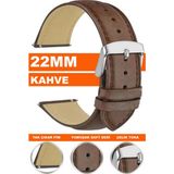 Trendburada Huawei Watch Gt Gt2 Gt3 Gt4 Gt5 Pro 46mm-Xioami Redmi Watch 5 Active-Lite Uyumlu 22mm Deri Saat Kordonu Kayışı TB3 - Kahverengi