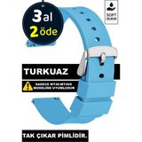 Trendburada Tcl Movetime MT40 MT40X Bilicra Mini Reeder Kiddo 2 Uyumlu Akıllı Çocuk Saati Kordonu Kayışı - Lacivert - Turkuaz