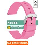 Trendburada Tcl Movetime MT42 MT42X MT43 MT46 Family - Slazenger Sl-09 Serileriyle Uyumlu Akıllı Çocuk Saati Kordonu Kayışı - Açık Pembe