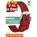 Trendburada Tcl Movetime MT42 MT42X MT43 MT46 Family - Slazenger Sl-09 Serileriyle Uyumlu Akıllı Çocuk Saati Kordonu Kayışı - Bordo