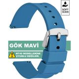 Trendburada Tcl Movetime MT42 MT42X MT43 MT46 Family - Slazenger Sl-09 Serileriyle Uyumlu Akıllı Çocuk Saati Kordonu Kayışı - Gök Mavisi