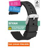 Trendburada Tcl Movetime Mt42 Mt42x Mt43 Mt46 Family - Slazenger SL-09 Serileriyle Uyumlu Akıllı Çocuk Saati Kordonu Kayışı - Koyu Siyah