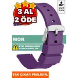 Trendburada Tcl Movetime MT42 MT42X MT43 MT46 Family - Slazenger Sl-09 Serileriyle Uyumlu Akıllı Çocuk Saati Kordonu Kayışı - Mor