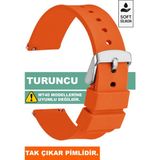 Trendburada Tcl Movetime MT42 MT42X MT43 MT46 Family - Slazenger Sl-09 Serileriyle Uyumlu Akıllı Çocuk Saati Kordonu Kayışı - Turuncu