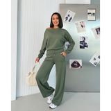 TrendButikBurada İkili Alt Üst Takım Rahat Kalıp Salaş Bluz ve Bol Paça Pantolon Günlük Kombin