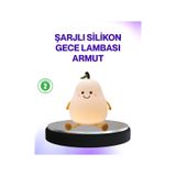 Trendcarsim Şarjlı Armut Masa Lambası Renk Değiştiren Led Gece Işığı Diğer 116760904