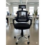 Trendcore Ergonomik Fileli Ofis Çalışma Koltuğu, Yönetici Koltuğu, Oyuncu Koltuğu, Metal Ayaklı - Siyah