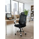 Trendcore Ergonomik Fileli Yönetici Koltuğu, Makam Koltuğu, Çalışma Koltuğu, Ofis Koltuğu, Metal Ayaklı - Siyah