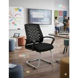 Trendcore Fileli Ofis Misafir Koltuğu, Sabit Ayaklı, Ergonomik Sırt Tasarımı, Konforlu Bekleme Koltuğu - SİYAH - Siyah Plus