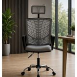 Trendcore Premium Fileli Çalışma Koltuğu Ergonomik Ofis Sandalyesi Sekreter Çalışma Koltuğu - Gri