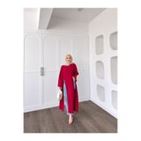 Trenddolabı Kadın Yırtmaçlı Uzun Oversize Tesettür Tunik