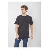 Trender 2000 Flamlı Cepli Sıfır Yaka Erkek T-Shirt SİYAH