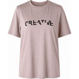 Trender 226-29 Creative Baskı Modal Octavian Ekru Erkek T-Shirt 26YG08000022