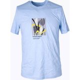 Trender 26Y595000006 Açık Mavi Erkek T-Shirt Random O Yaka Baskıl - 2XL