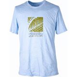 Trender 26Y595000010 Açık Mavi Erkek T-Shirt Yaprak O Yaka Baskılı - XL