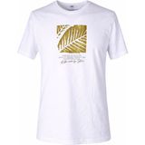 Trender 26Y595000010 Erkek T-Shirt Yaprak O Yaka Baskılı - Beyaz - XL