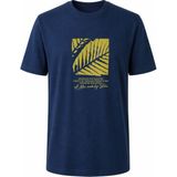 Trender 26Y595000010 Indigo Erkek T-Shirt Yaprak O Yaka Baskılı - İndigo - M