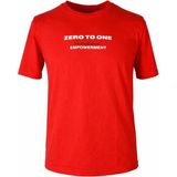 Trender 26YDT1000024 Kırmızı Erkek T-Shirt Zero To One O Yaka - L