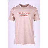 Trender 26YDT1000024 Taş Erkek T-Shirt Zero To One O Yaka - Açık Taş - M
