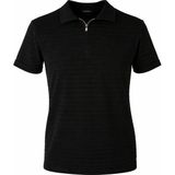 Trender 26YSS9000024 Siyah Erkek Polo Yaka T-Shirt Kayı Yarım Fermuarlı - 5-Siyah