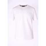 Trender 26YSS9000029 Beyaz Erkek T-Shirt Modal 0 Yaka Gofre Baskılı - XL