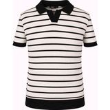 Trender 4045 Yakalı Çizgli Ekru Erkek T-Shirt 26YL71L58055 - M