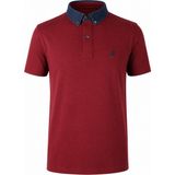 Trender 457 Kot Yaka Ringel Bordo Erkek Polo Yaka T-Shirt 26YK37000017 - XL