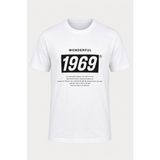 Trender Baskı Süpreme Beyaz Erkek T-Shirt 226-22 1969 - L