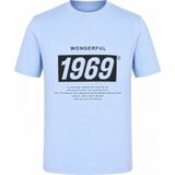Trender Baskı Süpreme Mavi Erkek T-Shirt 226-22 1969 - XL