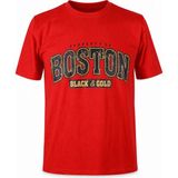 Trender Boston Black&gold Süpreme Kırmızı Erkek T-Shirt 226-20